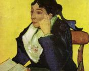 阿尔勒妇女，看书的吉诺夫人 - 文森特·威廉·梵高